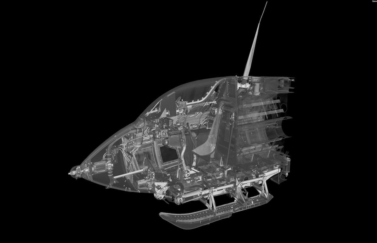 Eine erste Vorschau: Das 3D-Rendering der Datensätze aus dem XXL-Scanner zeigen schon sehr beeindruckende Bilder aus dem Innenleben der Me 163 (©Fraunhofer IIL, EZRT/Deutsches Museum)