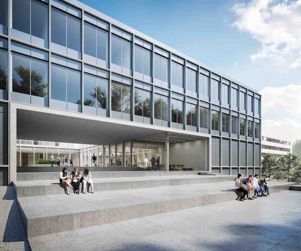 Ansicht des künftigen MTW-Gebäudes (©Heinle, Wischer und Partner, Freie Architekten)